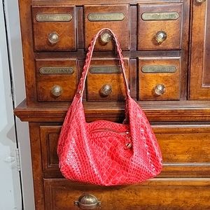 Red patent leather purse